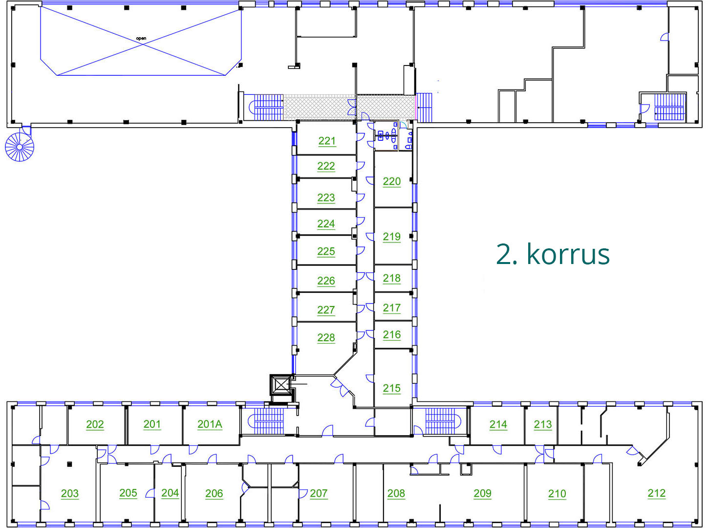 Äripinnad Tallinnas | Susi Bürookeskuse 2. korrus